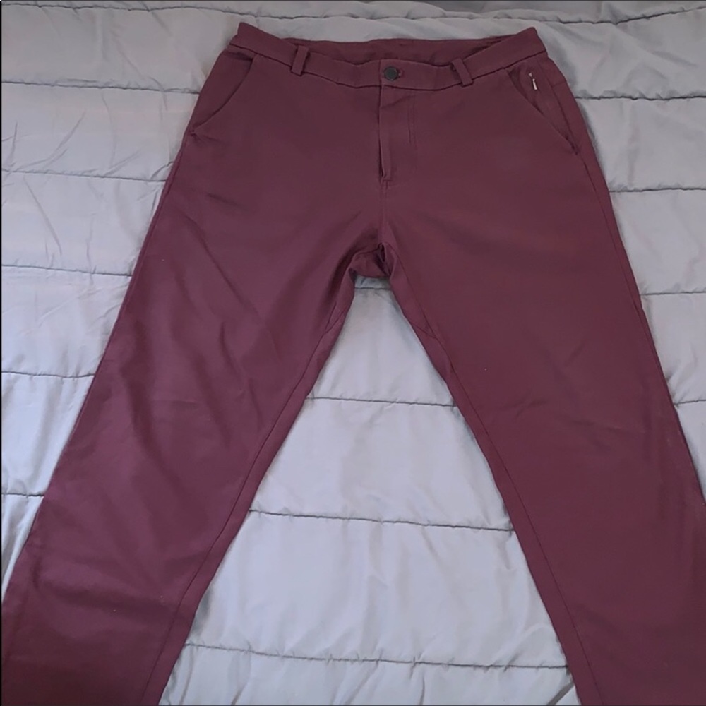 Men’s Lululemon Maroon Commission Slim Pants
